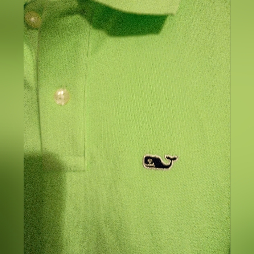 Vineyard Vines Boys Size Small Heritage Lime Green Polo Shirt - Picture 3 of 8